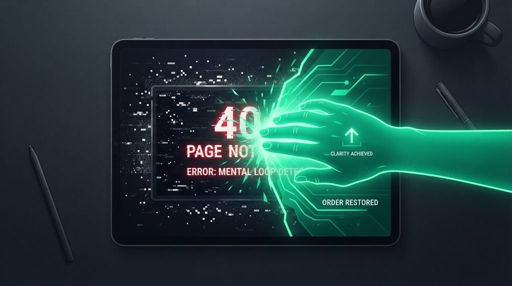 Breaking the 404 loop with behavioral action when a thought feels like a command